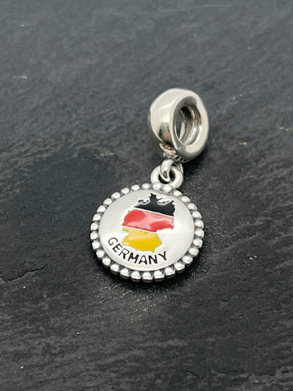 Pandora GERMAN Flag Exclusive Charm Sterling Silver Dangle Charm Jewelry